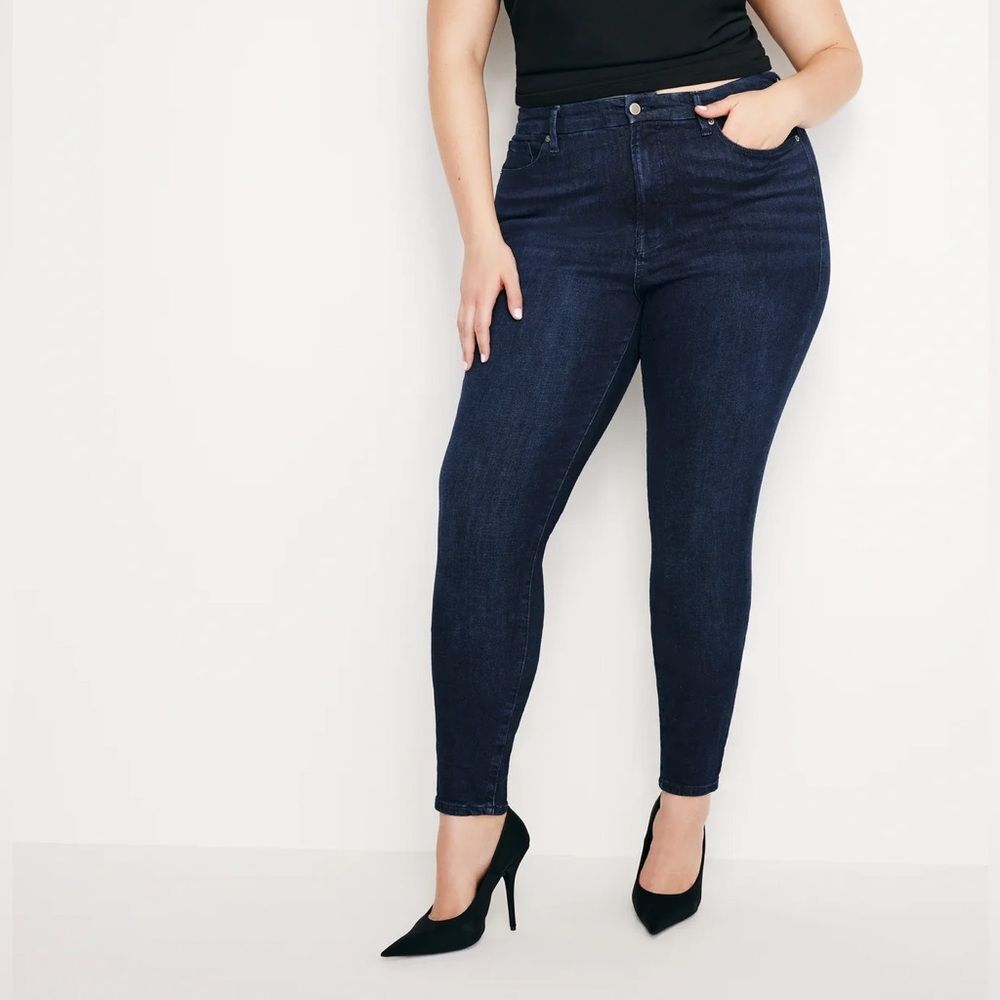 Good American Good Legs Always Fits Skinny Jeans in Deep Blue Size 28-32